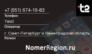 Кто звонил с 9516741983 - регион и оператор